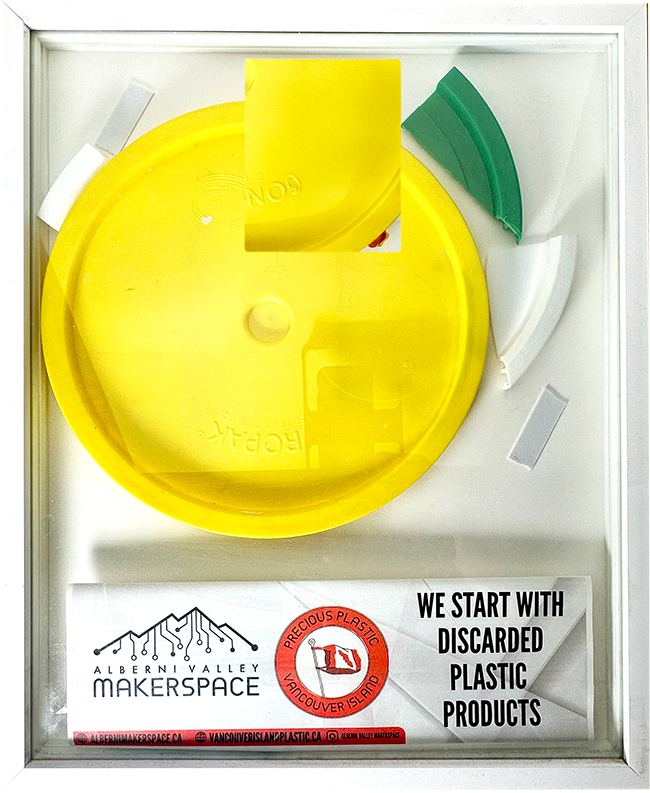 Step One of Recycling Plastic recycling in pieces