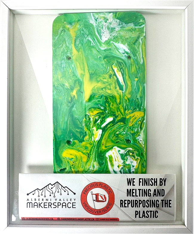 Step three of Recycling plastic Plastic product "bench seat" made from recycled plastidc